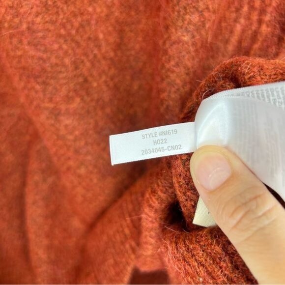 NWT Madewell Cable Havener Pullover Sweater Alpaca Wool Blend, Size 3X NWT - Picture 8 of 10